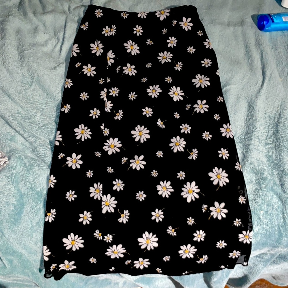 Forever 21 black small maxi pencil skirt